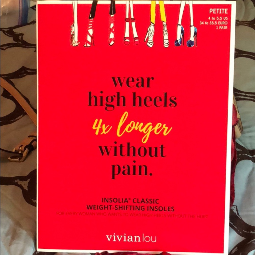 Vivian Lou Weight Shifting Insoles Sz 4 to 5.5